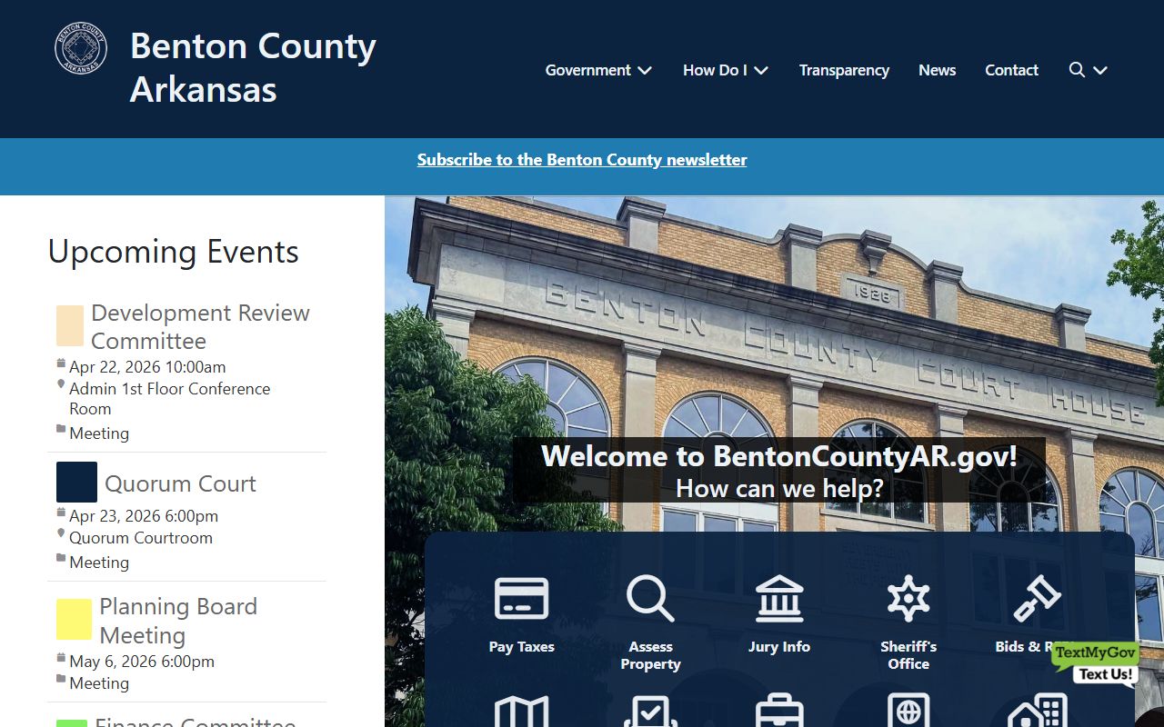 Benton County police records from www.bentoncountyar.gov