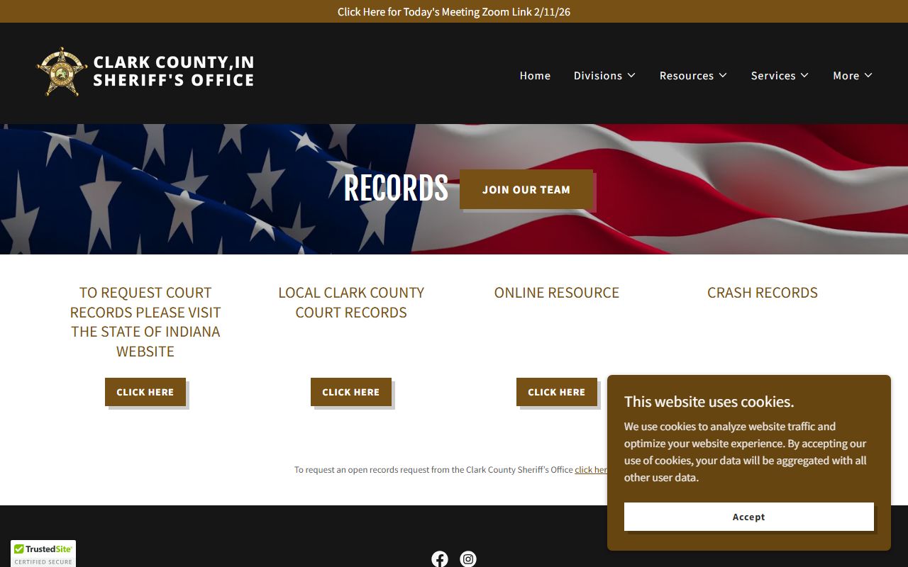 Clark County police records from clarkcosheriff.com/records