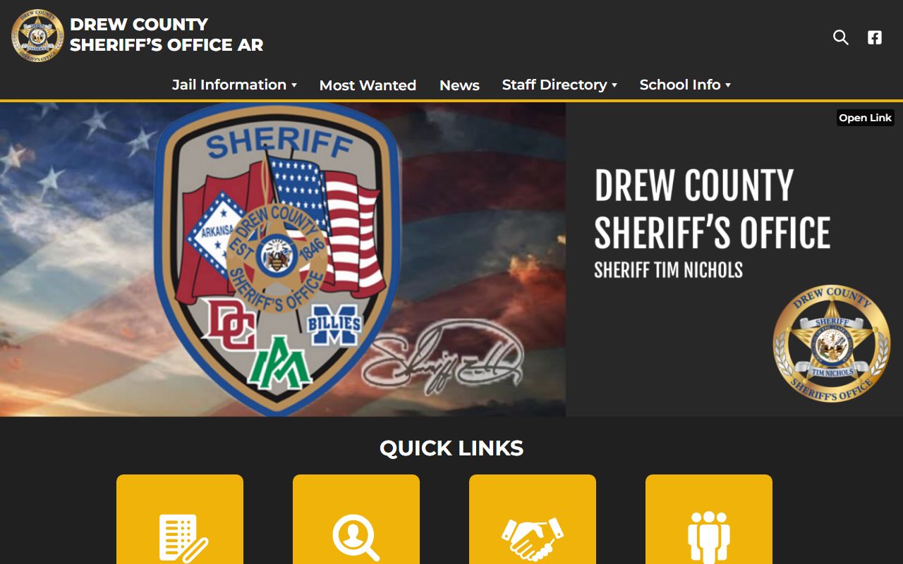 Drew County police records from drewcountysheriff.com