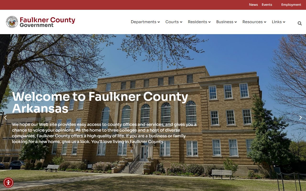 Faulkner County police records from www.faulknercountyar.gov