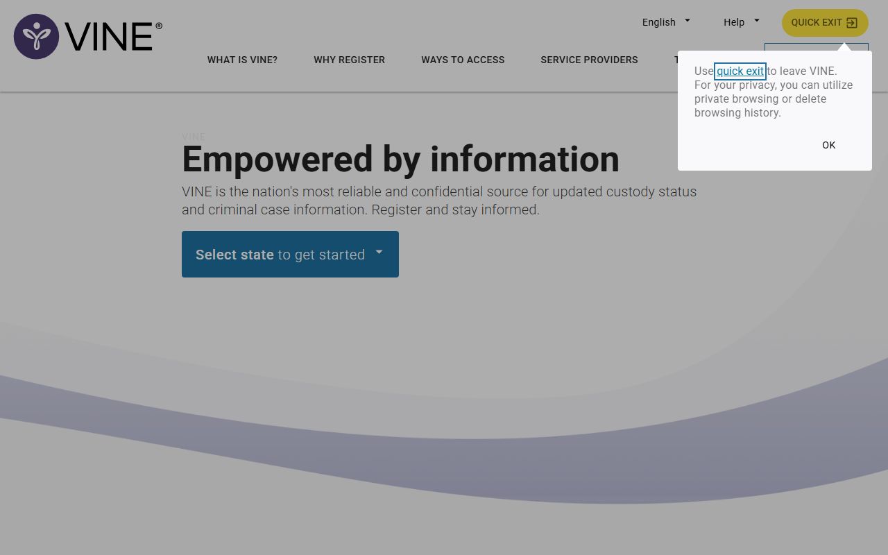 Jefferson County police records from www.vinelink.com