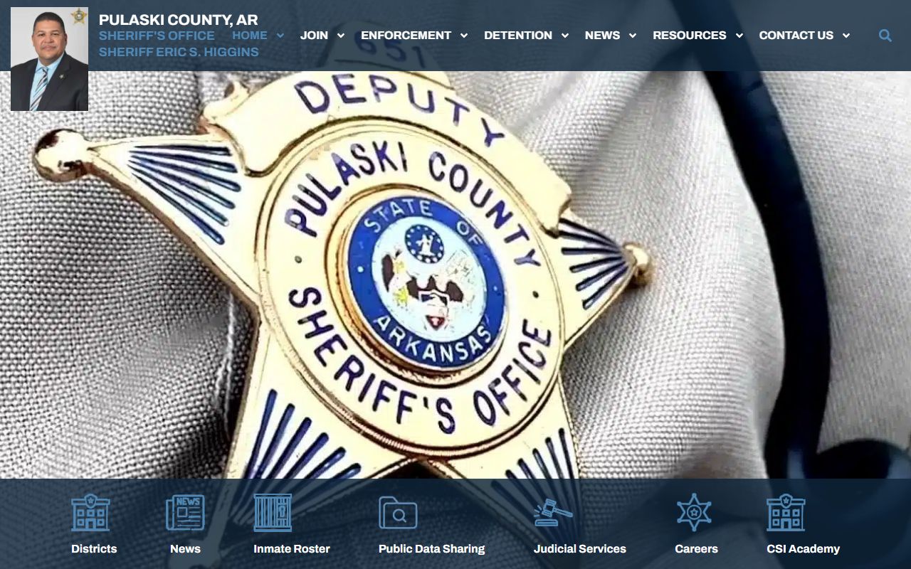 Pulaski County Sheriff's Office website for police records