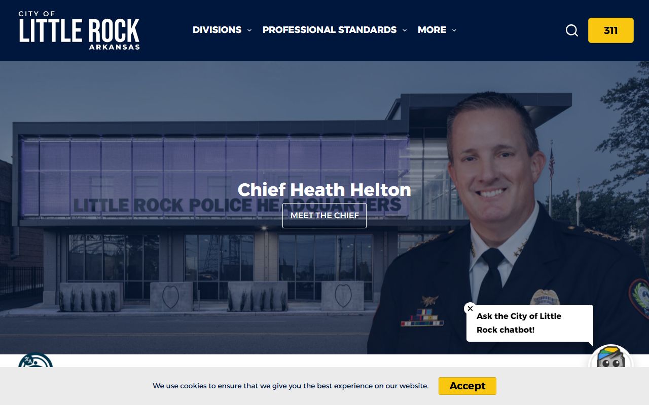 Little Rock Police Department page for Pulaski County police records