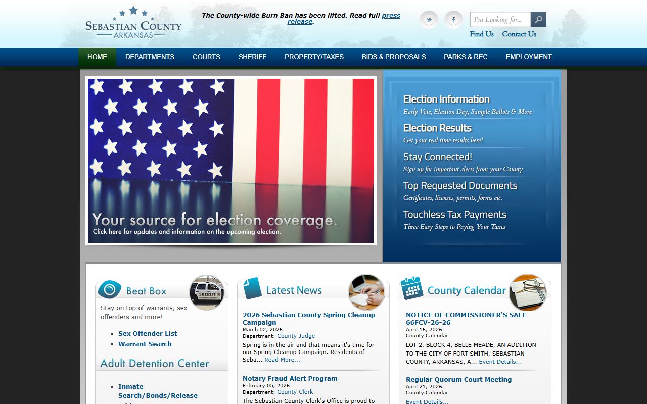 Sebastian County police records from www.sebastiancountyar.gov