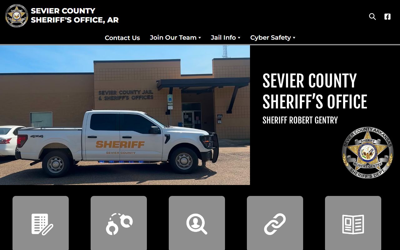 Sevier County police records from www.seviersheriffar.org