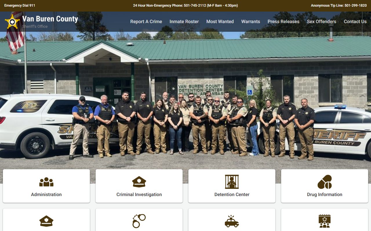 Van Buren County police records from www.vbcso.com