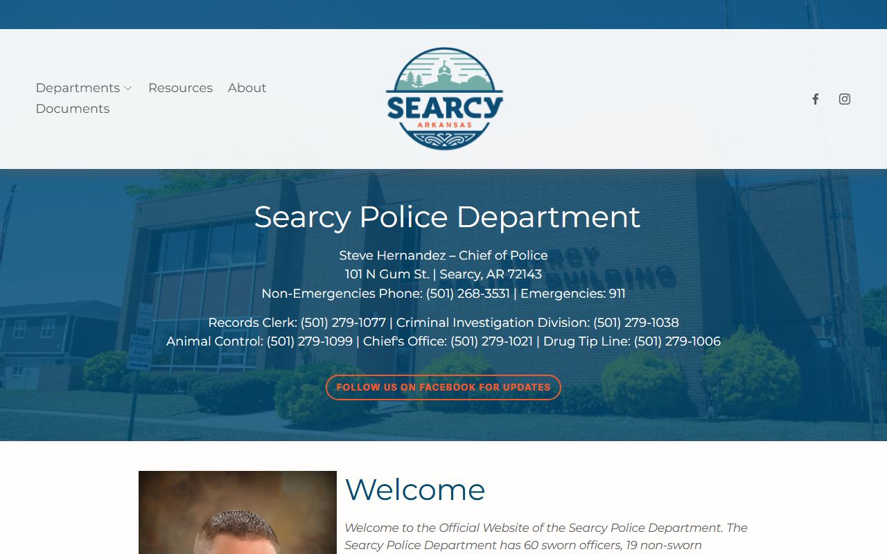 White County police records from www.cityofsearcy.org/police-department